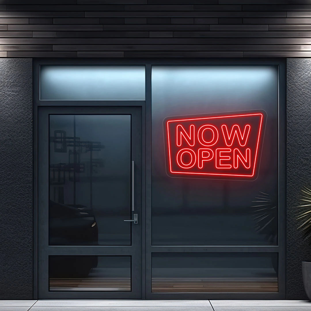 Now Open Square LED Neon Sign
