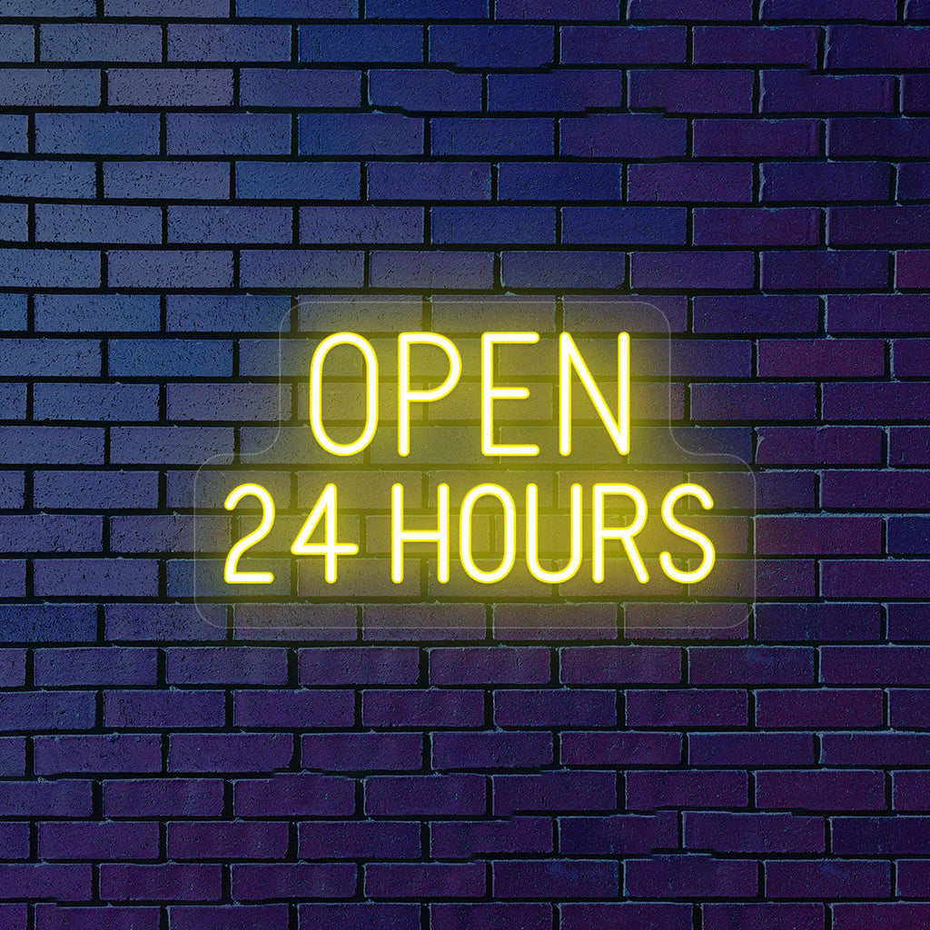 Open 24 Hours LED Neon Sign