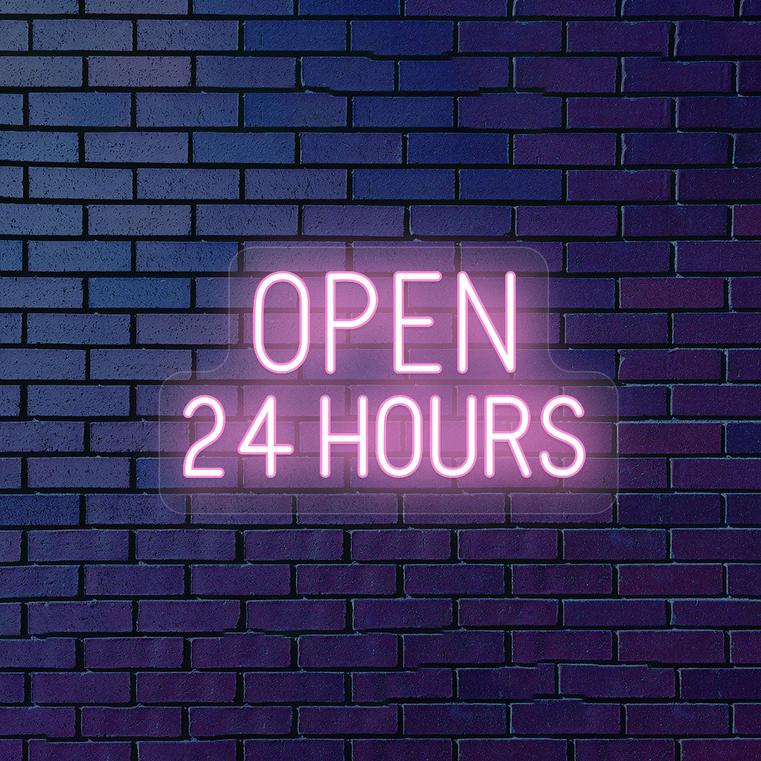 Open 24 Hours LED Neon Sign
