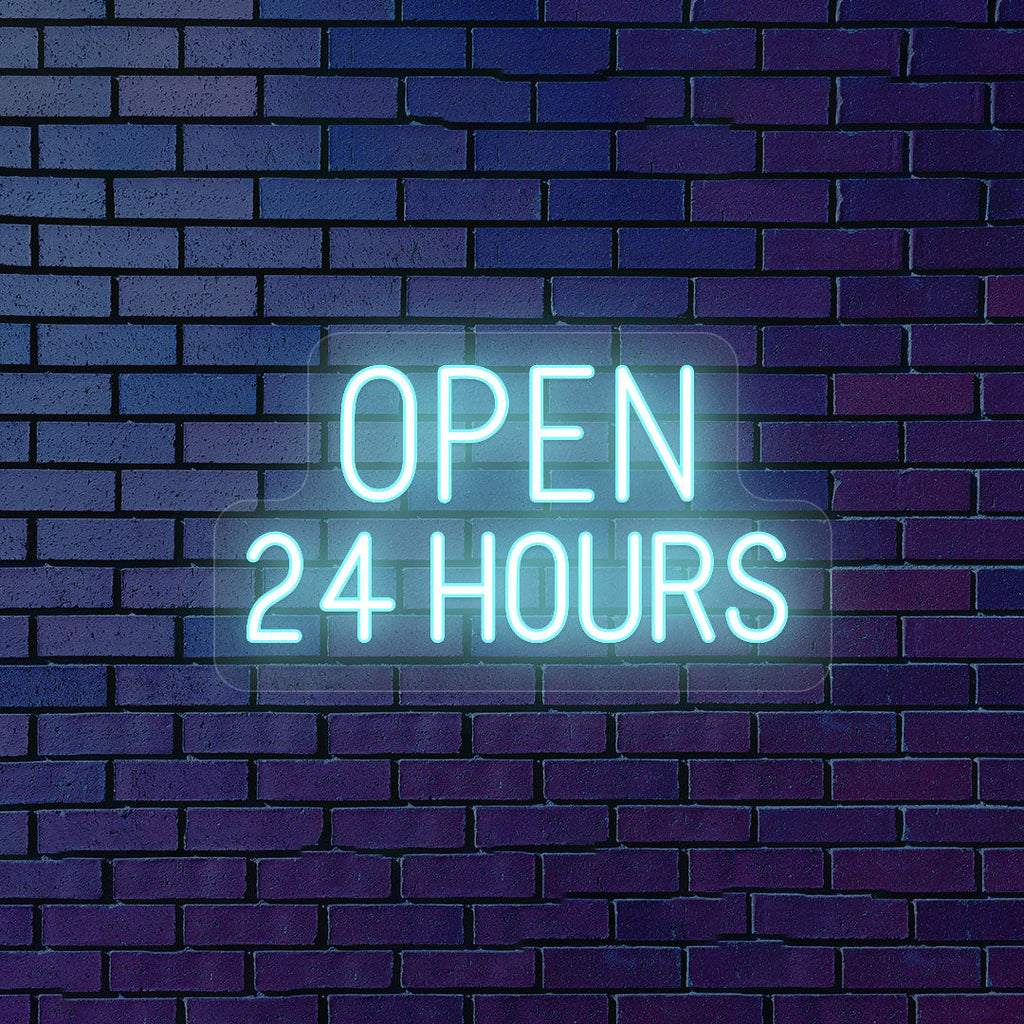 Open 24 Hours LED Neon Sign