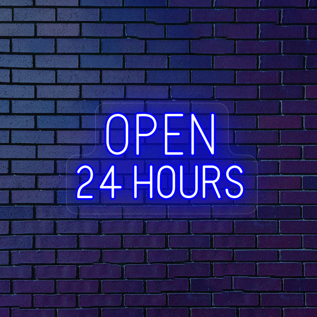 Open 24 Hours LED Neon Sign