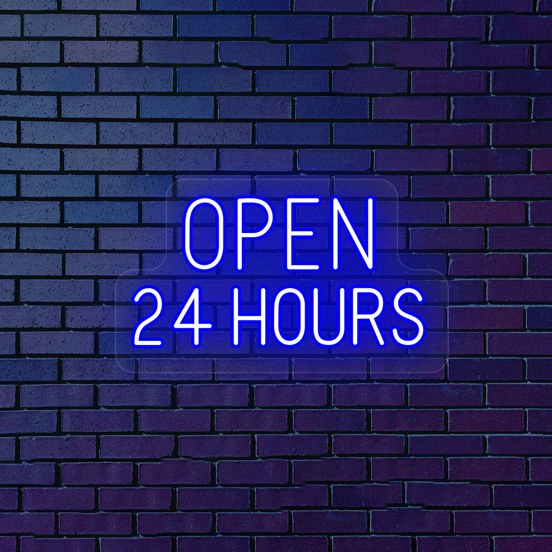 Open 24 Hours LED Neon Sign
