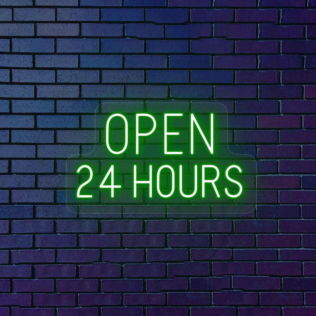Open 24 Hours LED Neon Sign