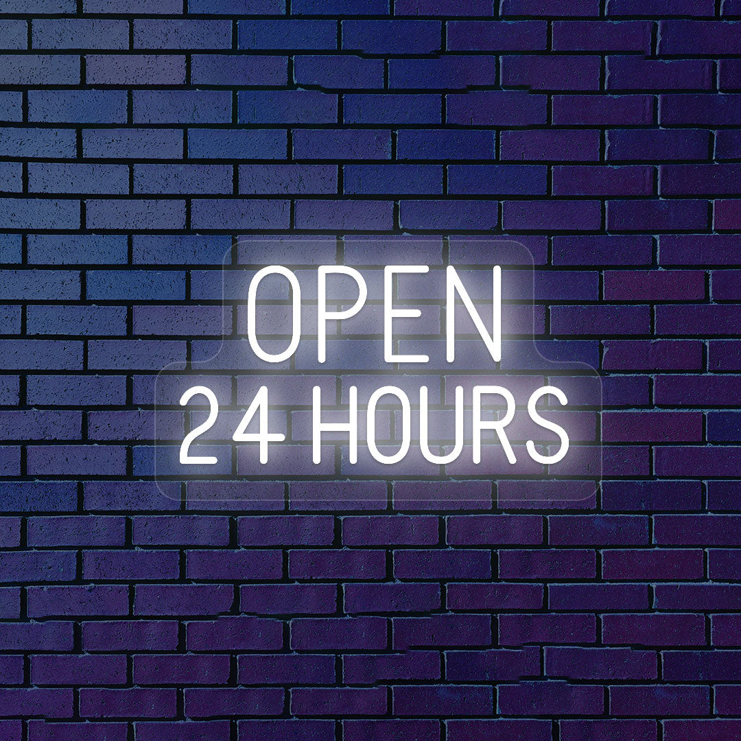 Open 24 Hours LED Neon Sign