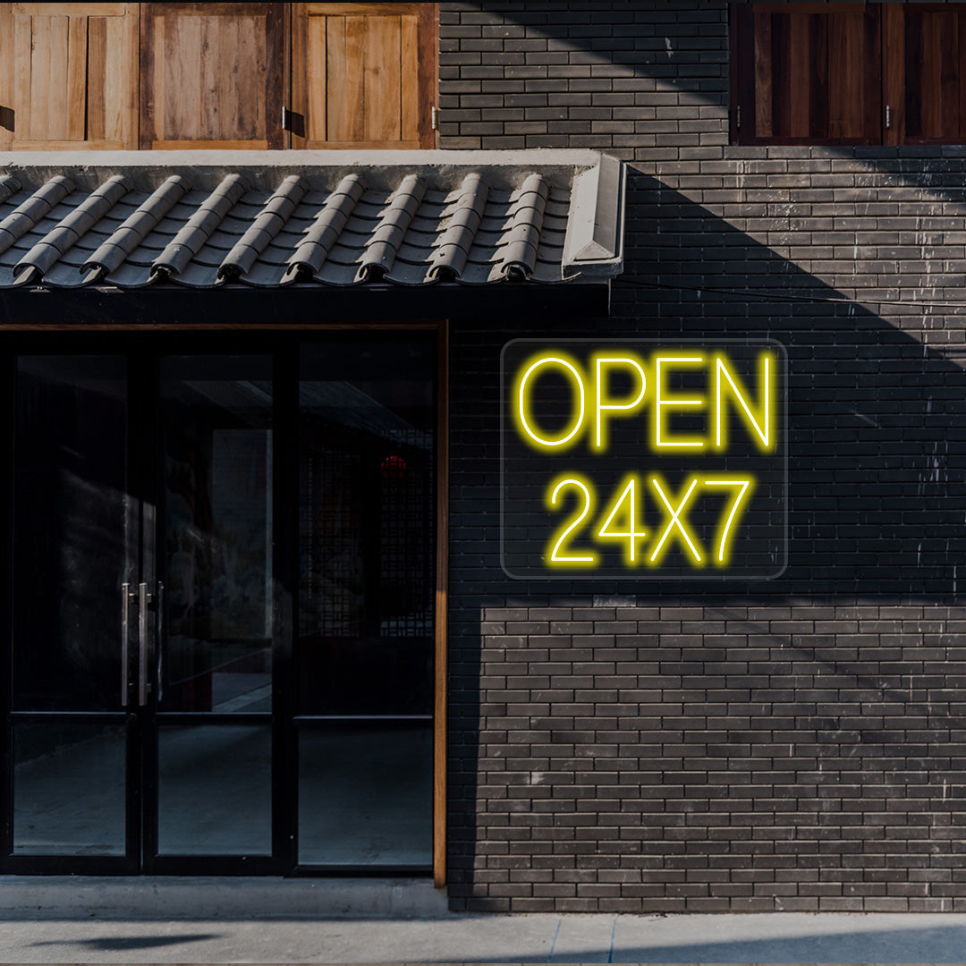 Open 24x7 LED Neon Sign