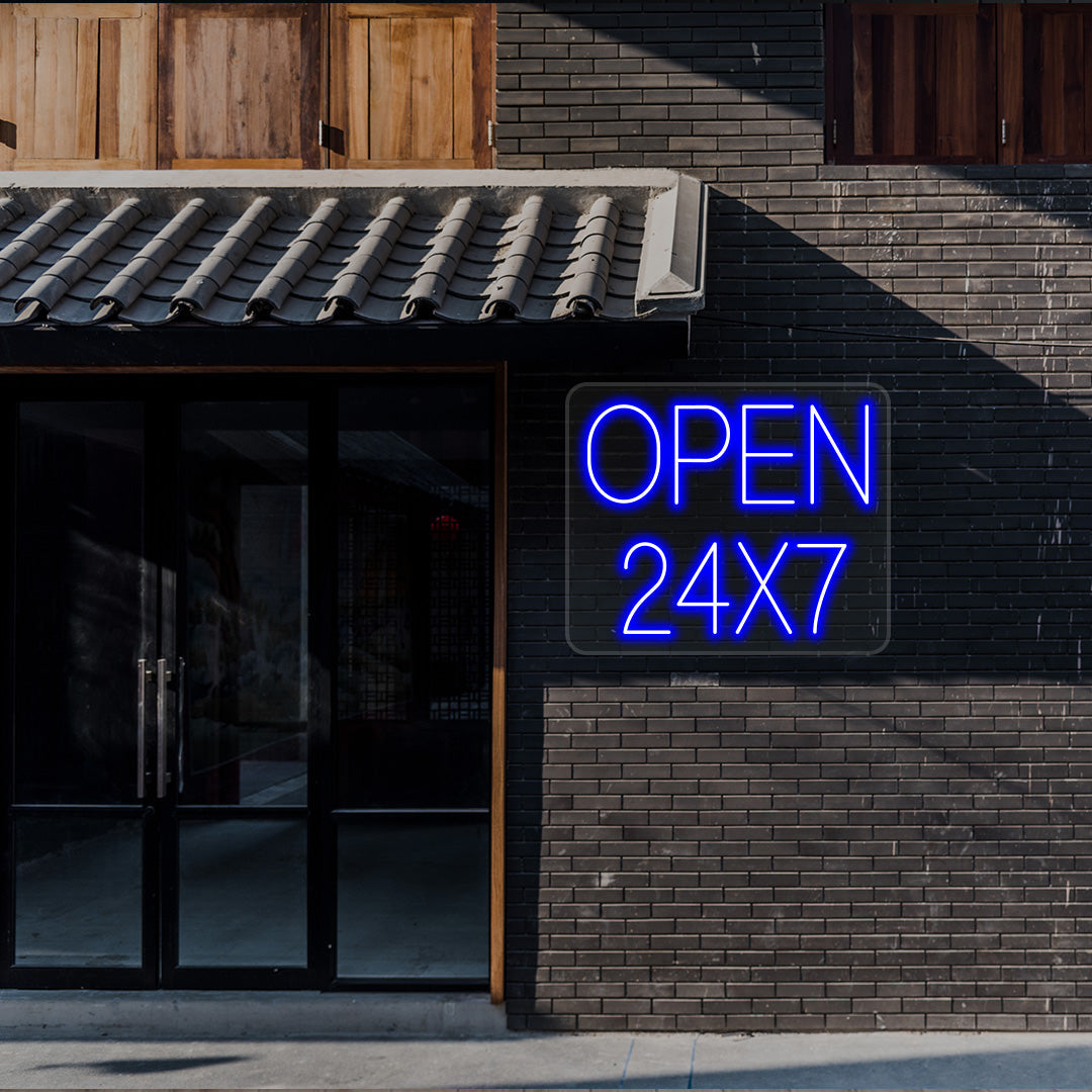 Open 24x7 LED Neon Sign