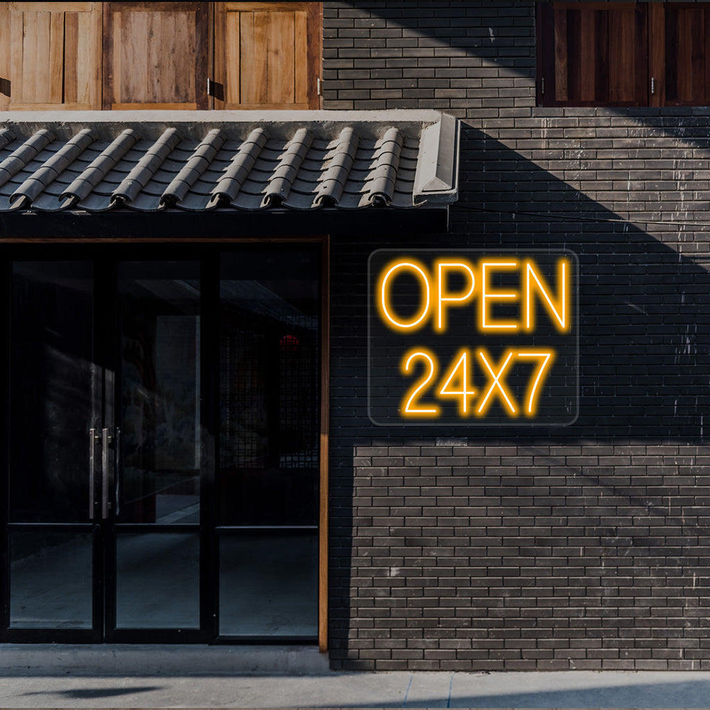 Open 24x7 LED Neon Sign
