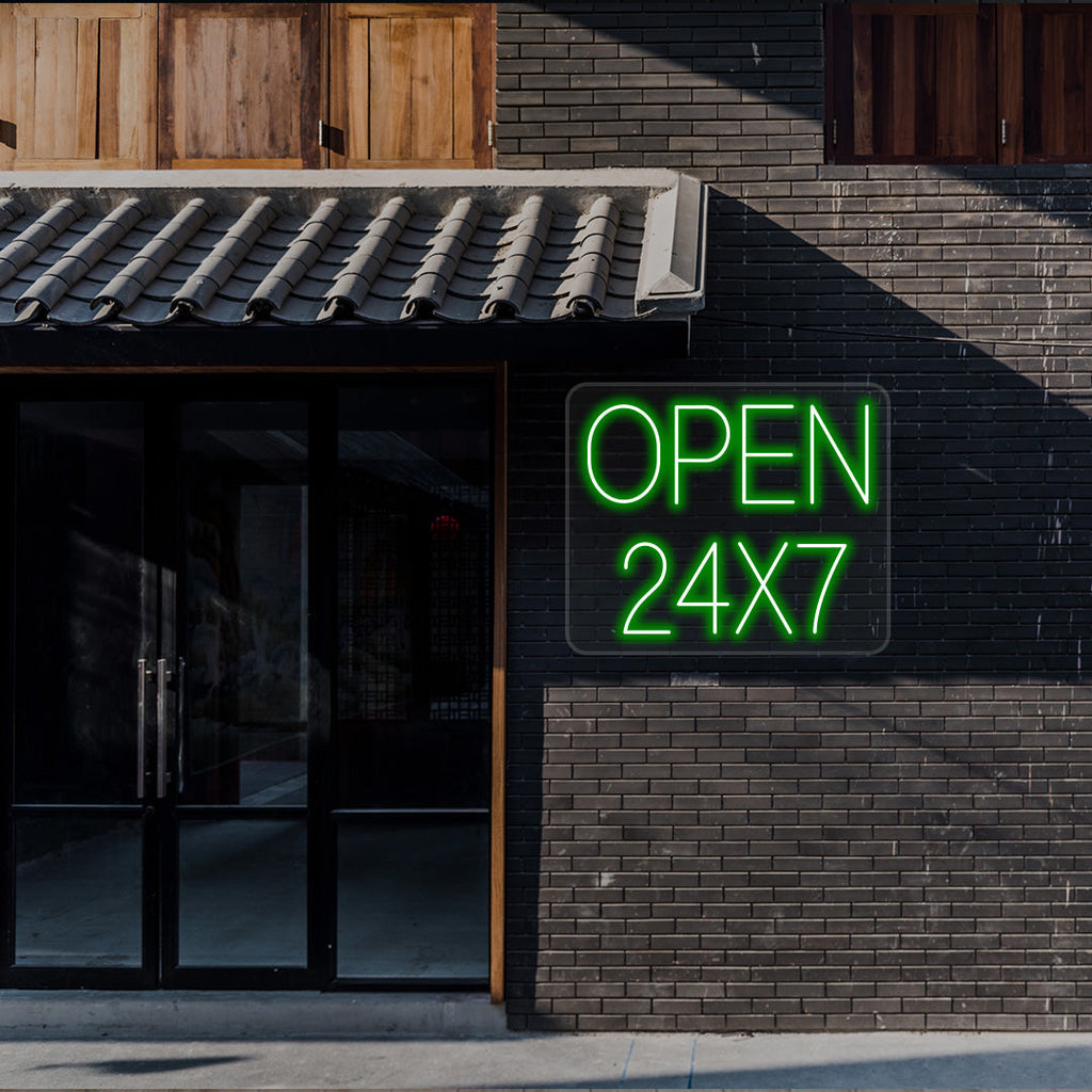 Open 24x7 LED Neon Sign