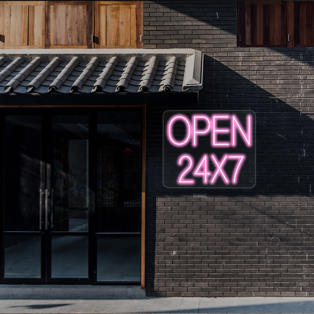 Open 24x7 LED Neon Sign