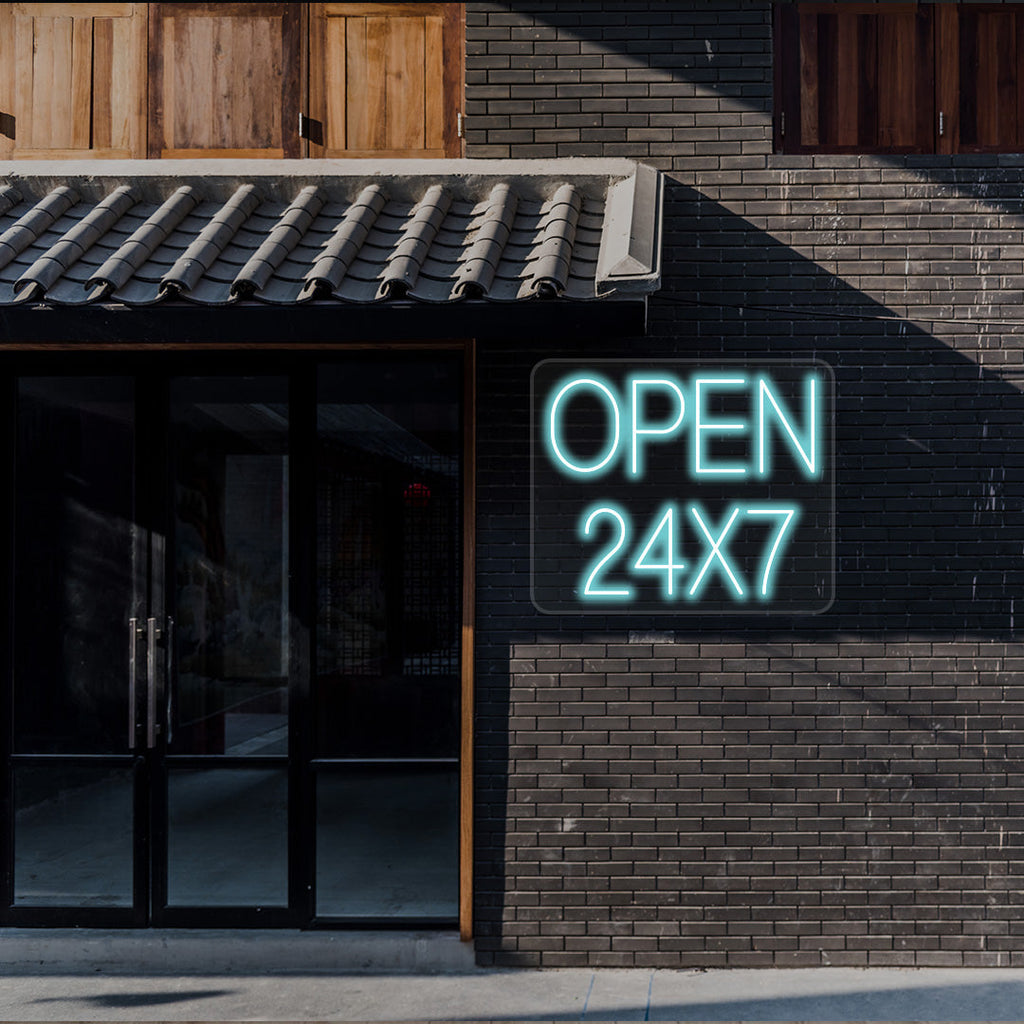 Open 24x7 LED Neon Sign