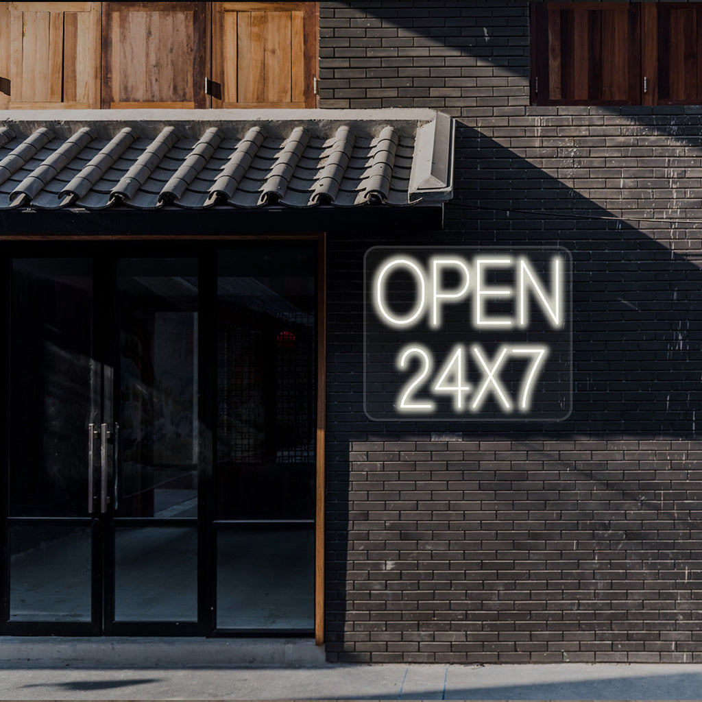 Open 24x7 LED Neon Sign