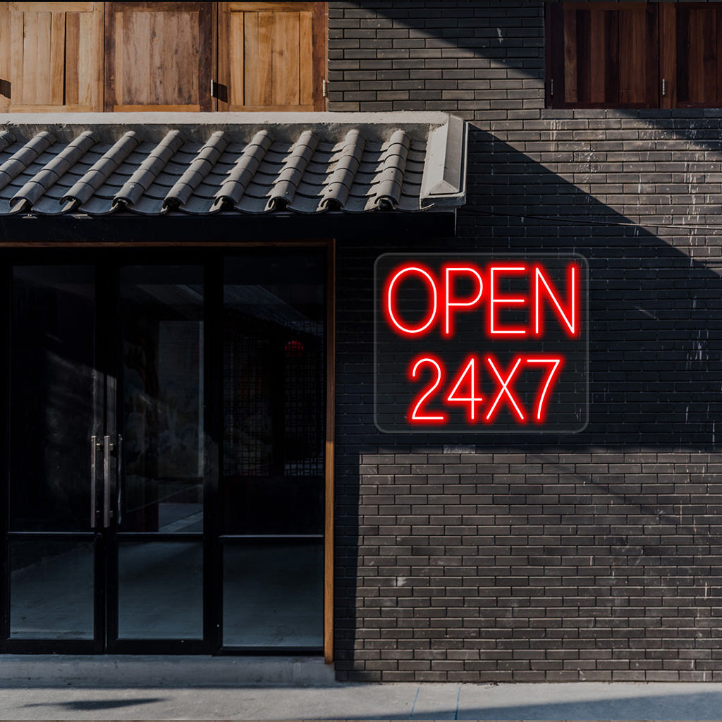 Open 24x7 LED Neon Sign