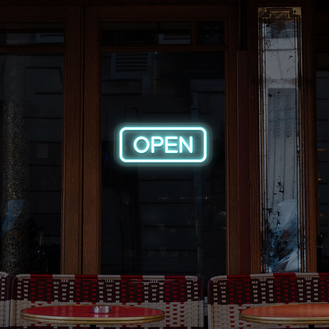 Open LED Neon Sign Rectangle Shape