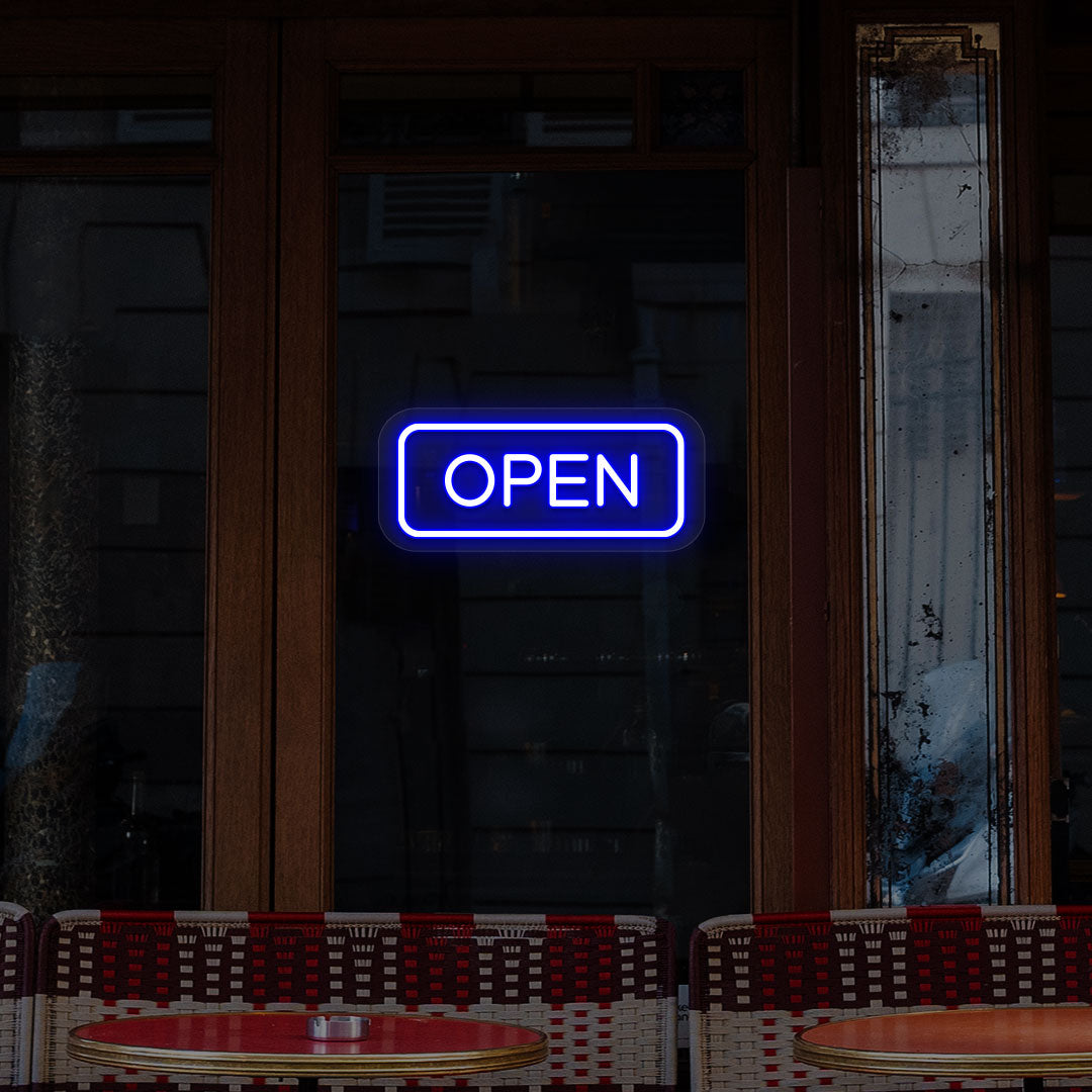 Open LED Neon Sign Rectangle Shape