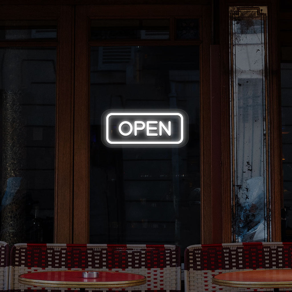 Open LED Neon Sign Rectangle Shape
