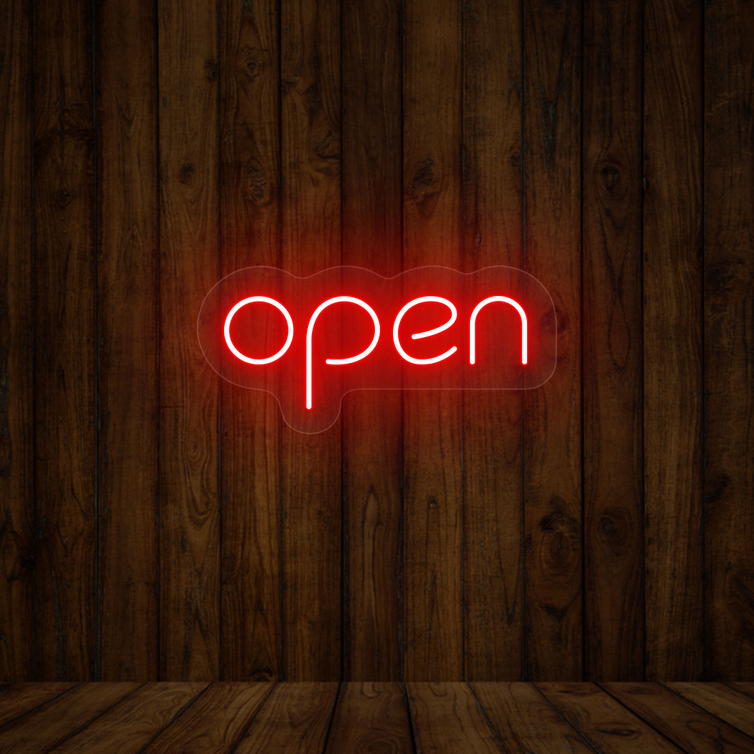 Open Single Color LED Neon Sign