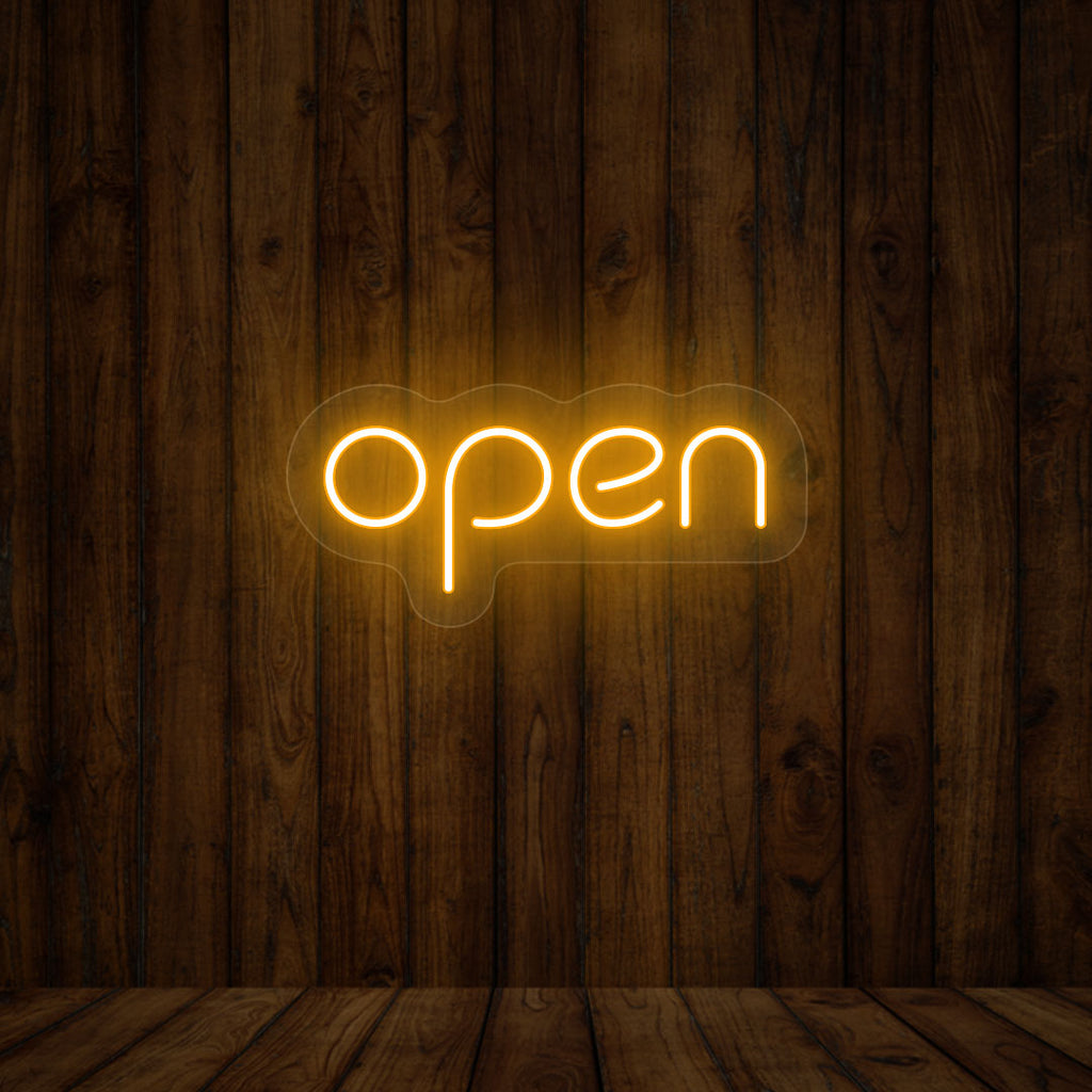 Open Single Color LED Neon Sign