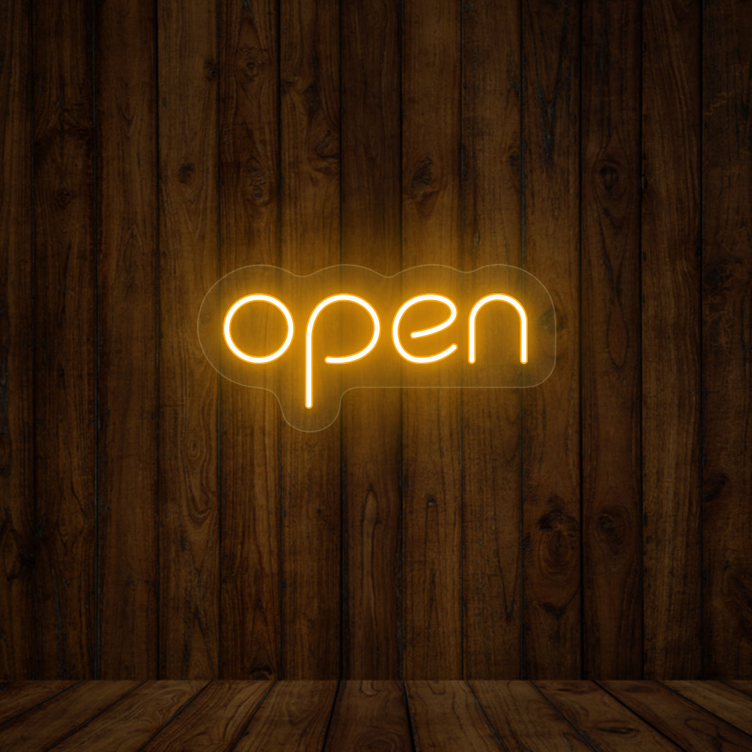 Open Single Color LED Neon Sign