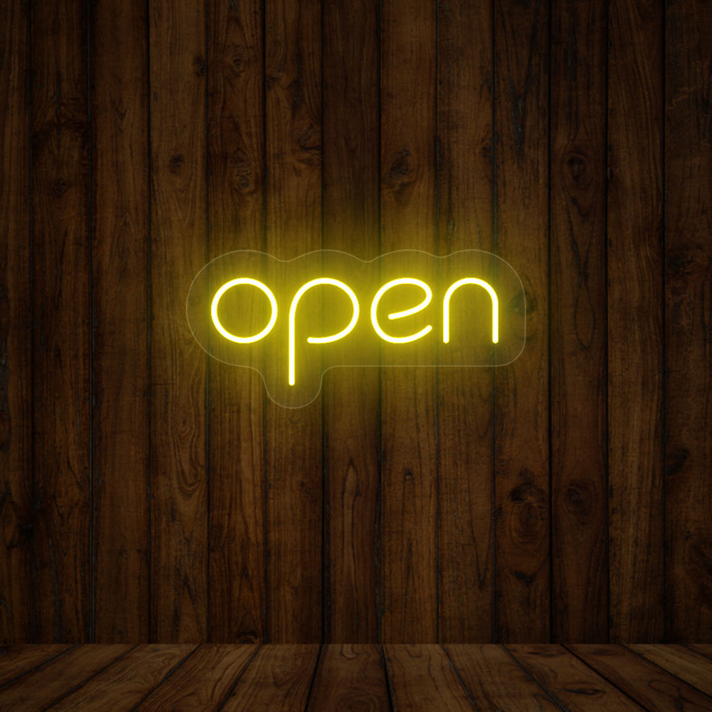 Open Single Color LED Neon Sign