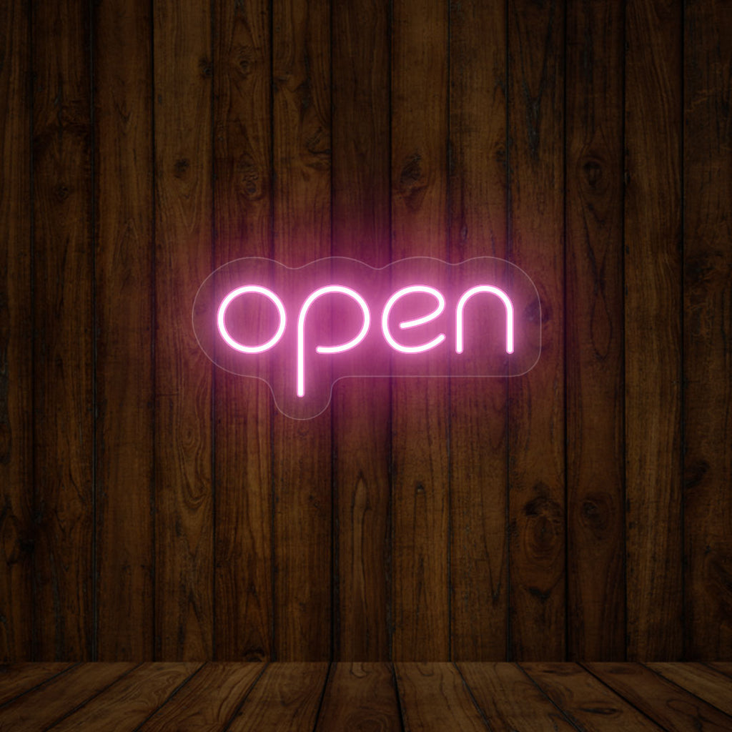 Open Single Color LED Neon Sign