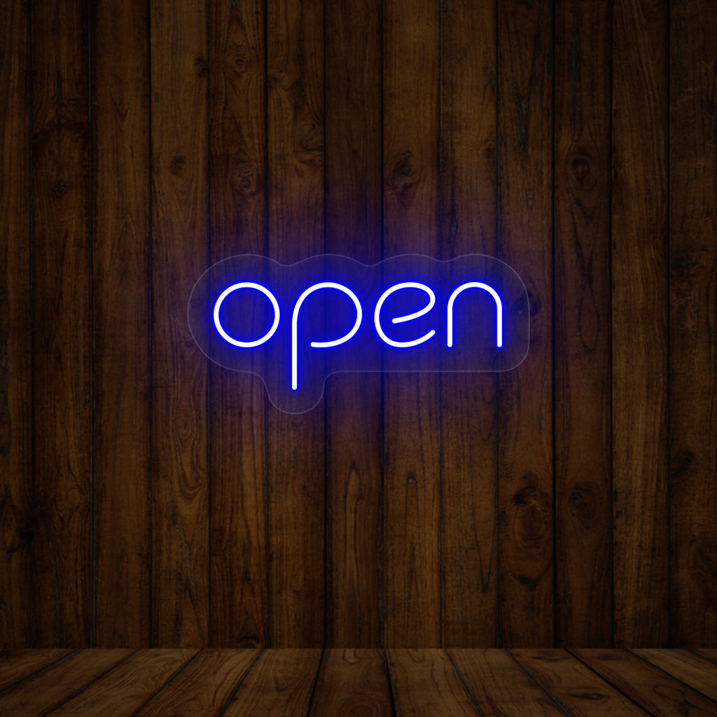 Open Single Color LED Neon Sign
