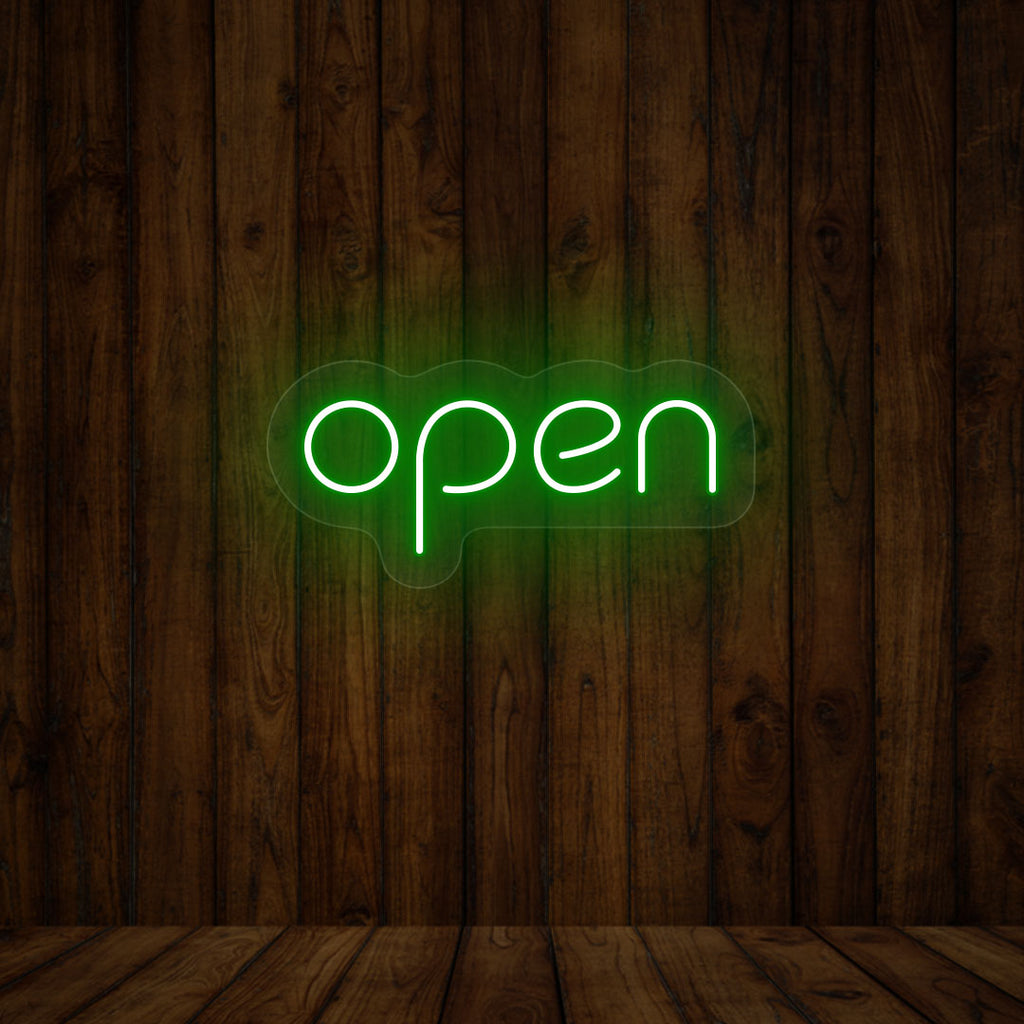 Open Single Color LED Neon Sign