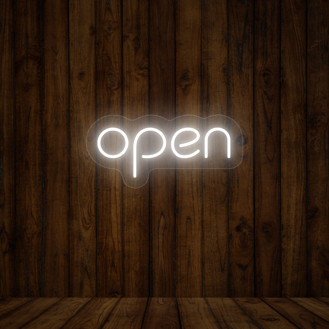 Open Single Color LED Neon Sign