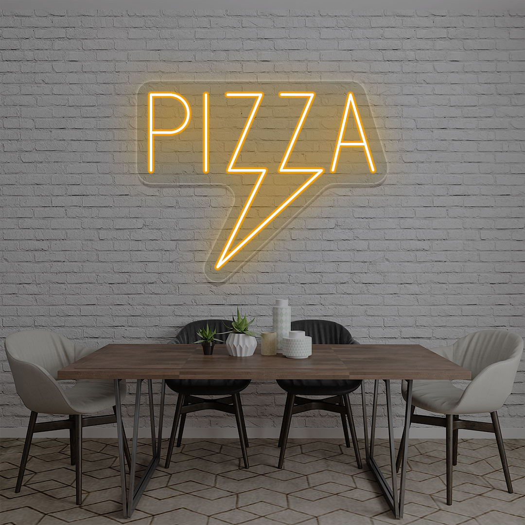 Pizza Bolt Neon Sign