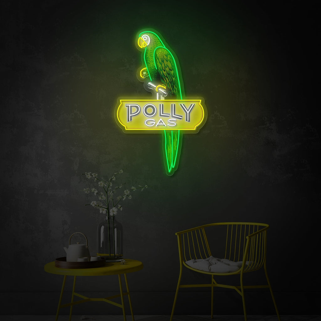 Poll Gas Station LED Neon Sign | Vintage Wall Art