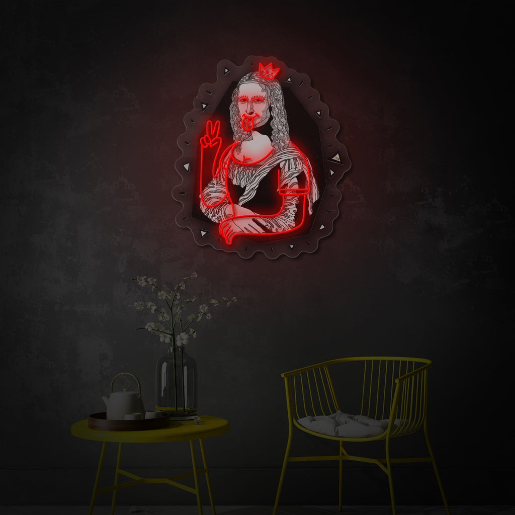 Pop Art Mona LED Neon Sign | Classic Art Remix