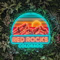 Red Rocks Colorado Neon LED Sign