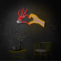 Skeleton Love Hands LED Neon Sign | Gothic Art