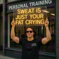 Sweat Is Just Your Fat Crying - LED Neon Sign