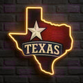 Texas Banner Ribbon Style LED Neon Sign