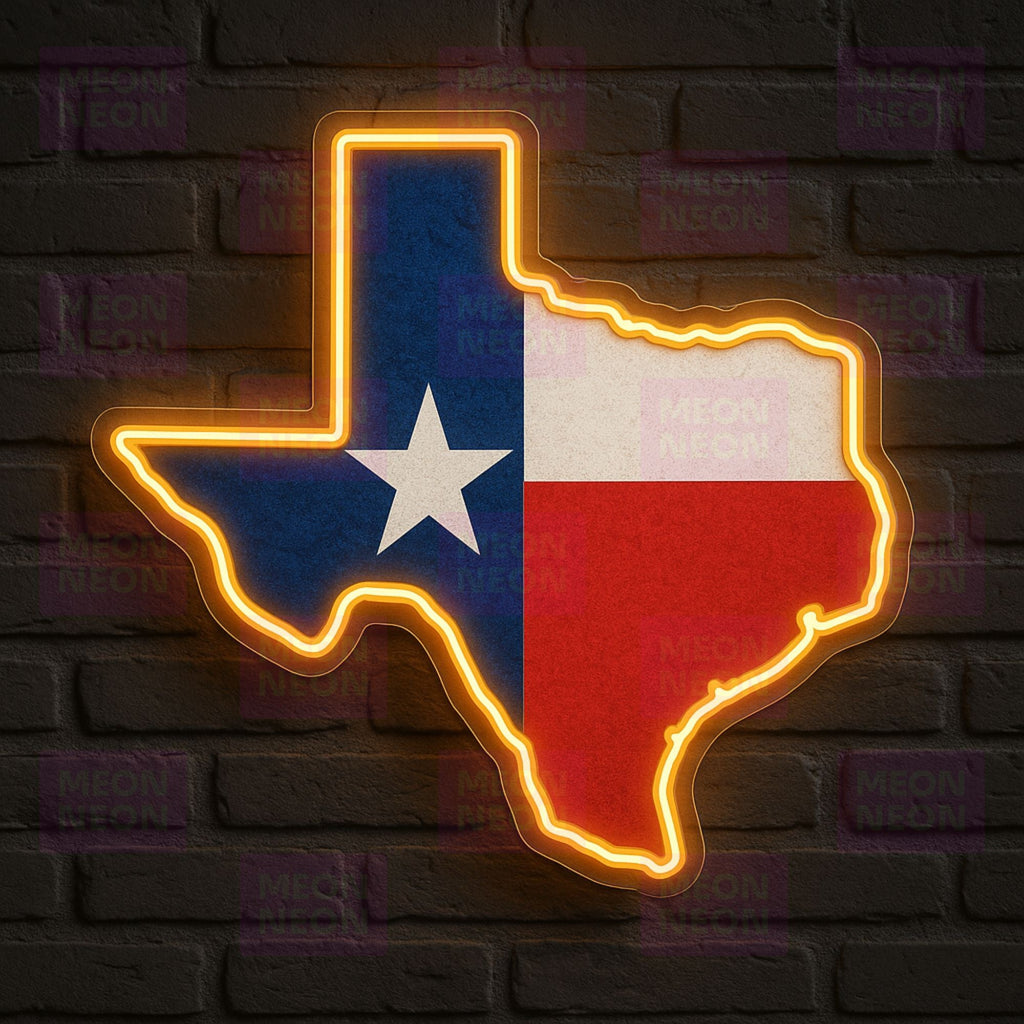 Texas Classic State Flag LED Neon Sign