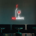 Unique Wine Glass With Bottle Neon Sign