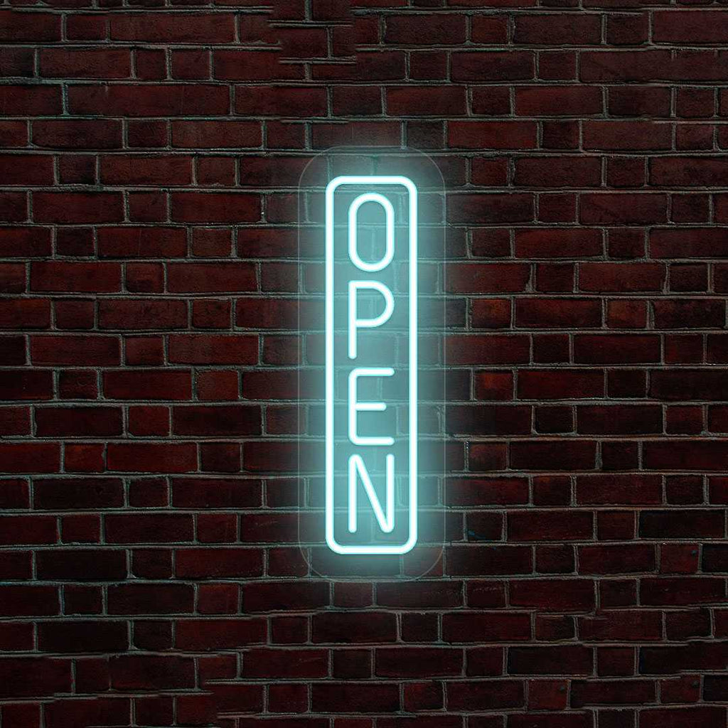 Vertical Open Neon Sign