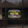 We Are Open Multicolor LED Neon Sign Boat Shape
