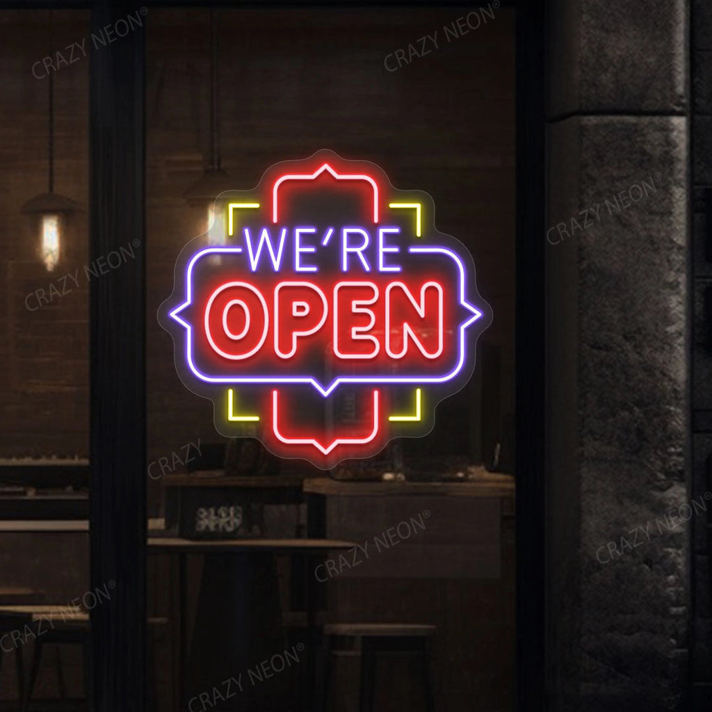 We Are Open Multicolor LED Neon Sign