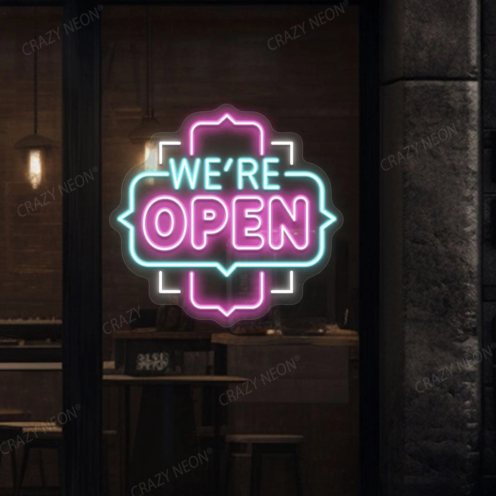 We Are Open Multicolor LED Neon Sign