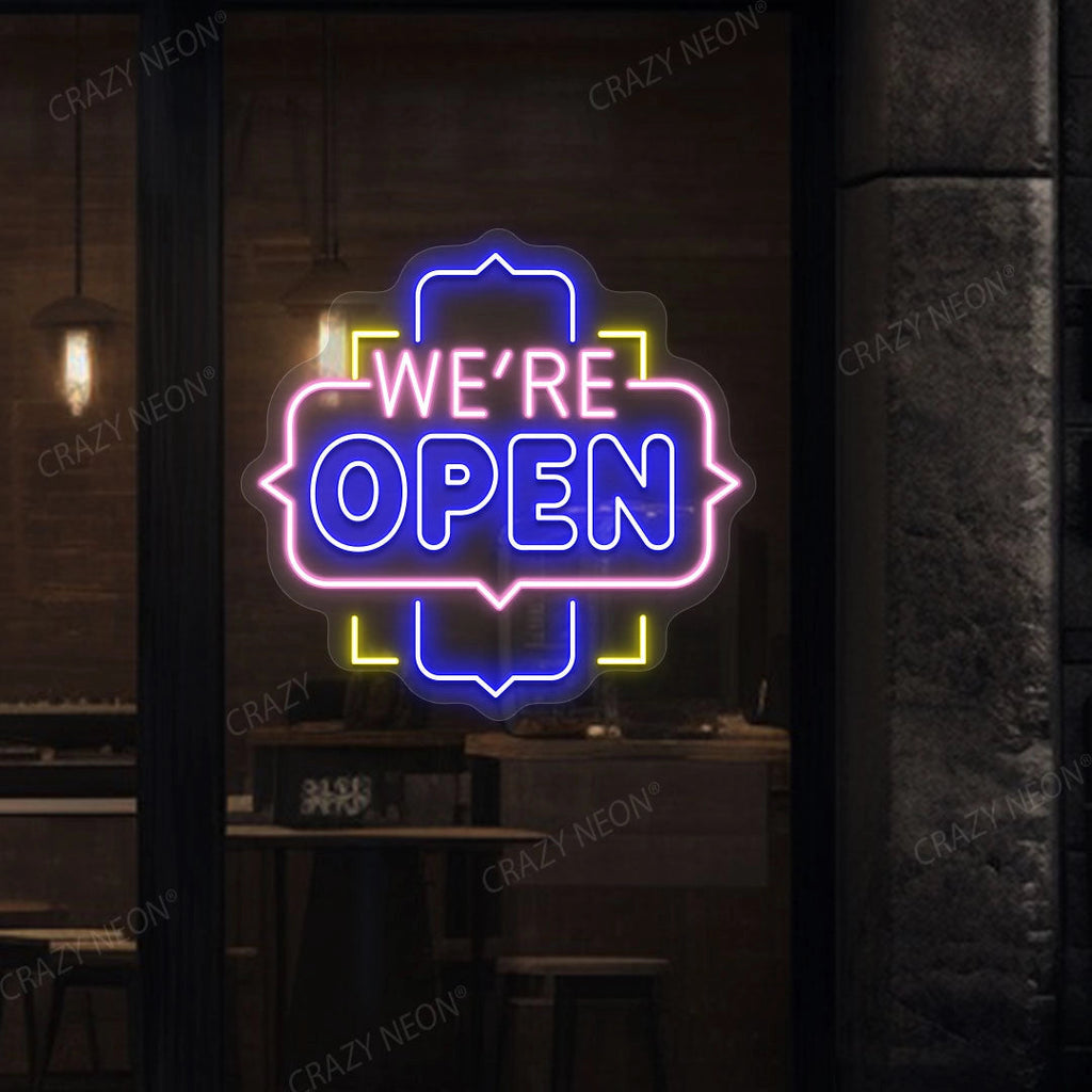We Are Open Multicolor LED Neon Sign