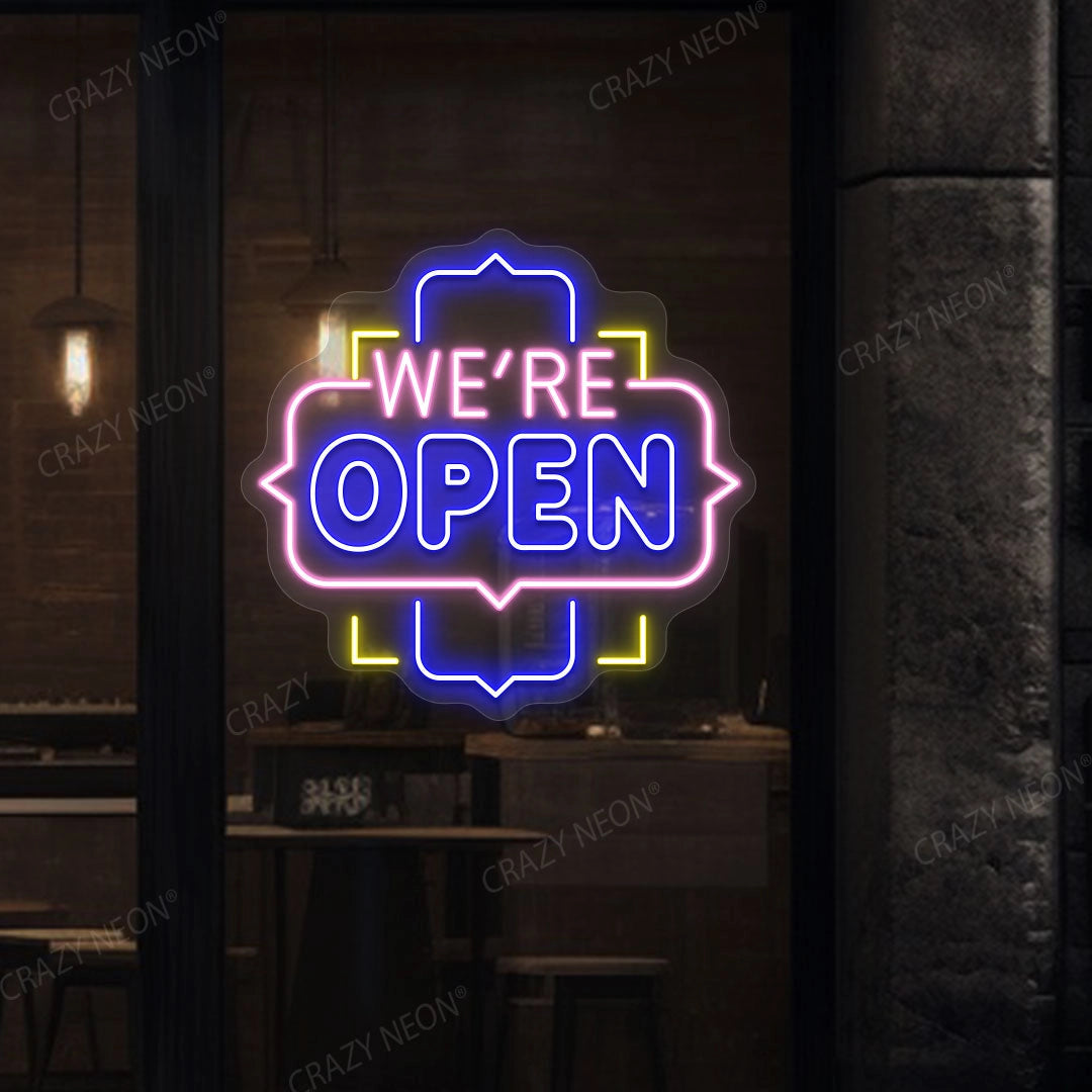 We Are Open Multicolor LED Neon Sign