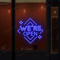 We Are Open Square LED Neon Sign