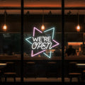 We Are Open Star LED Neon Sign