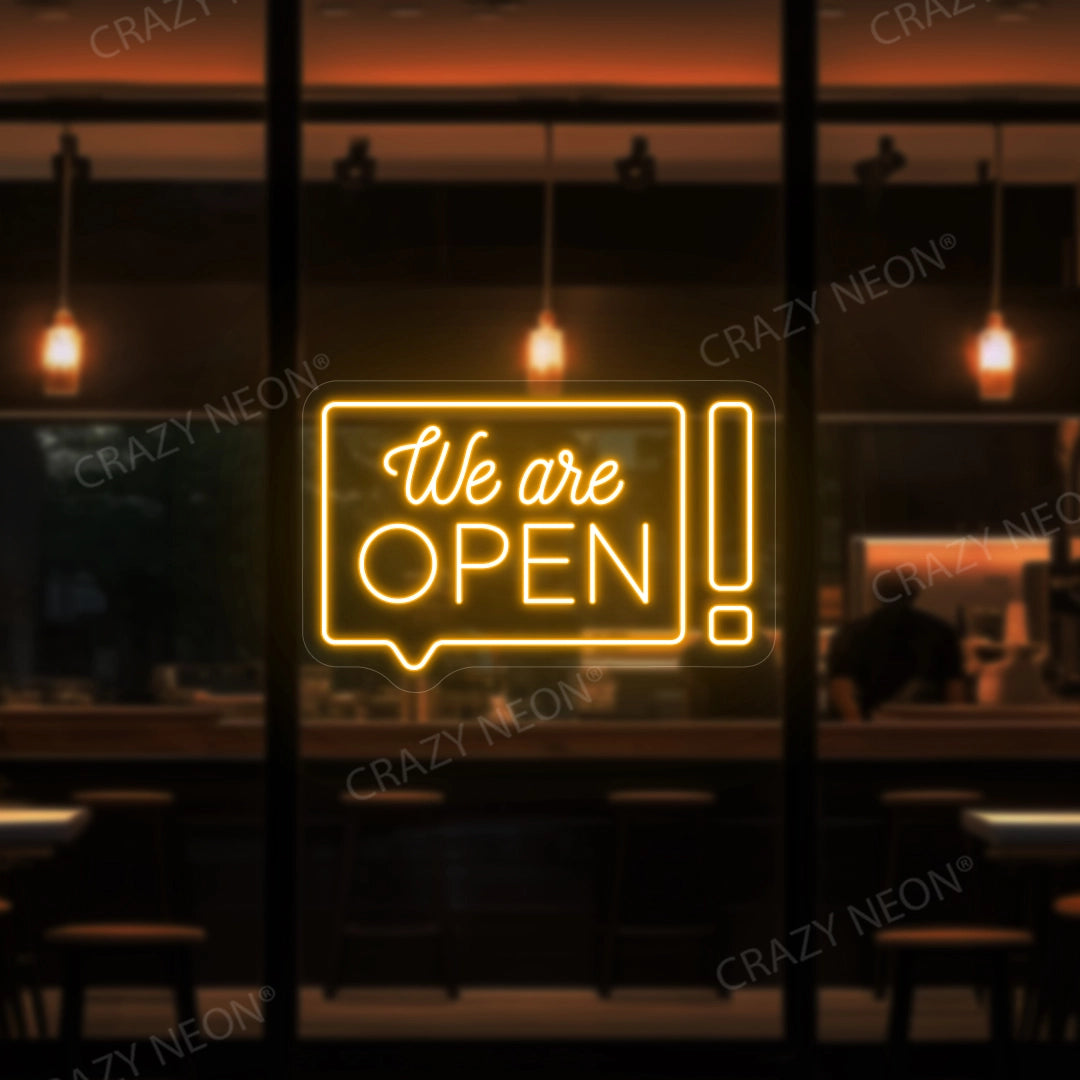 We Are Open chat box LED Neon Sign