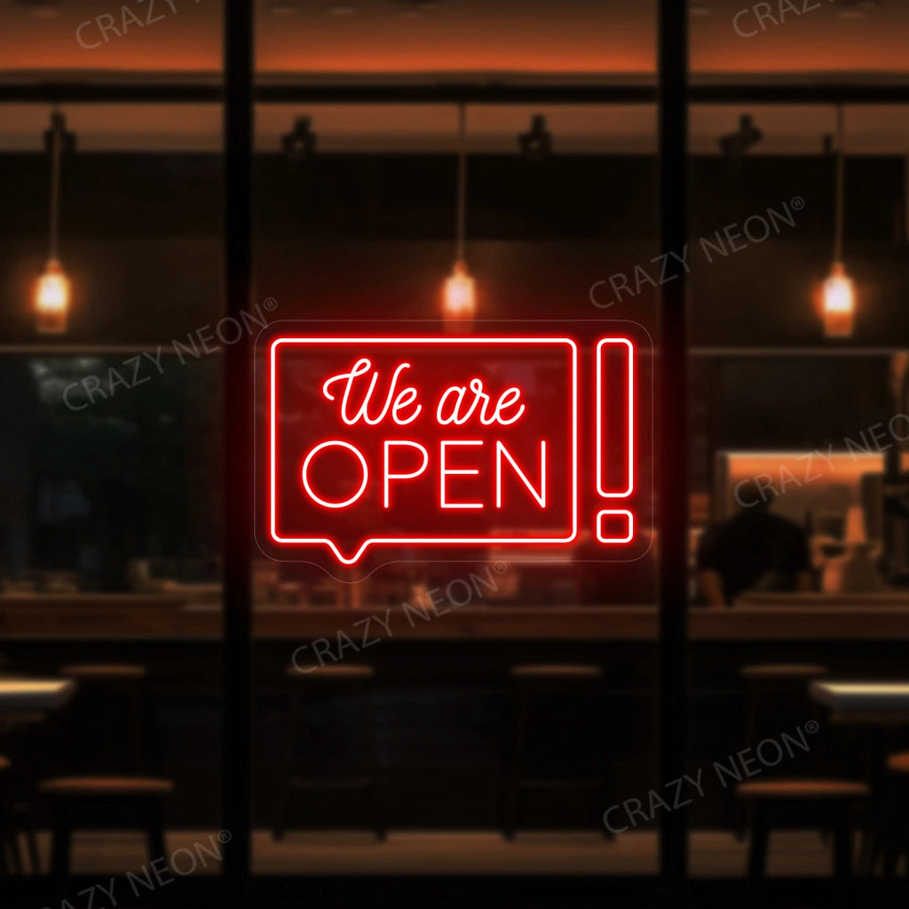 We Are Open chat box LED Neon Sign