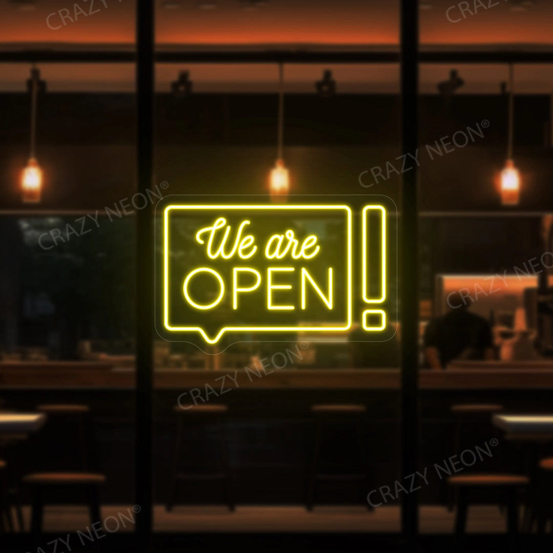 We Are Open chat box LED Neon Sign