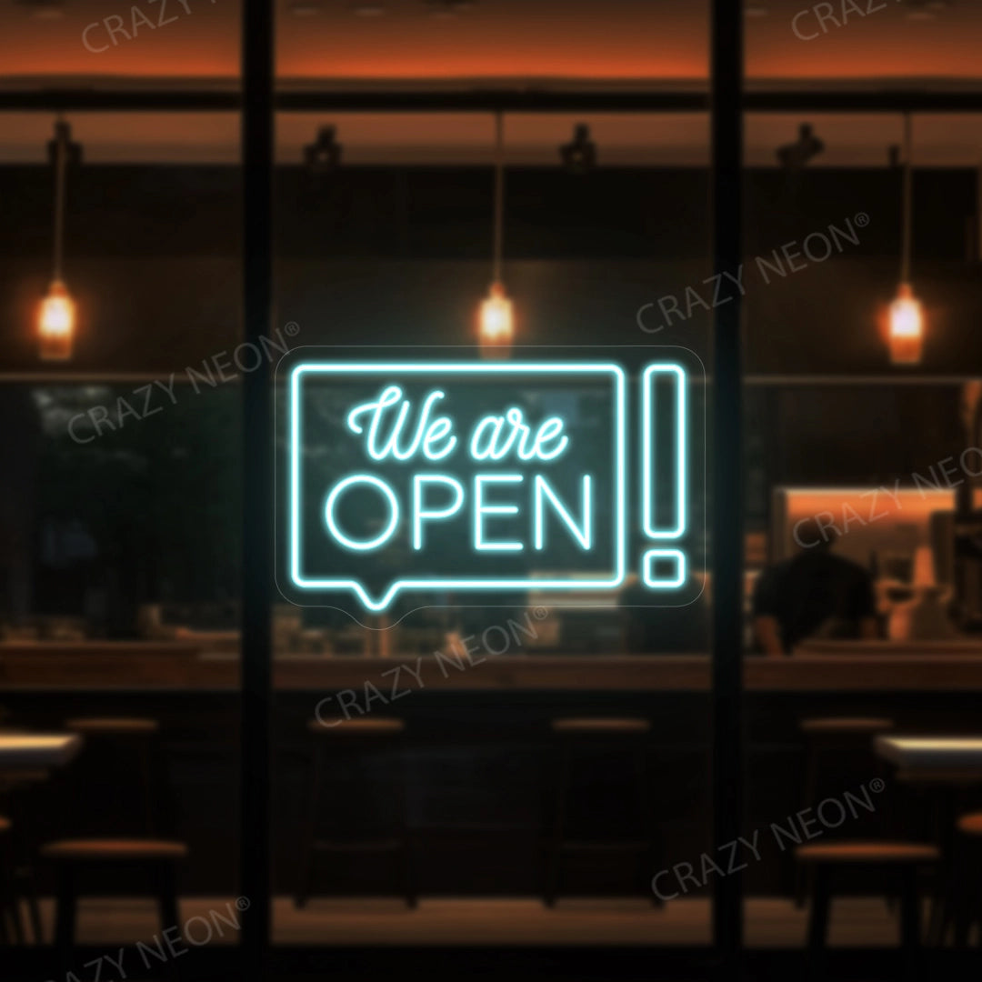 We Are Open chat box LED Neon Sign