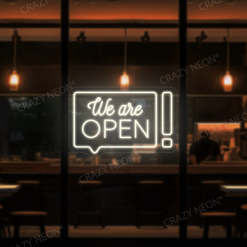 We Are Open chat box LED Neon Sign