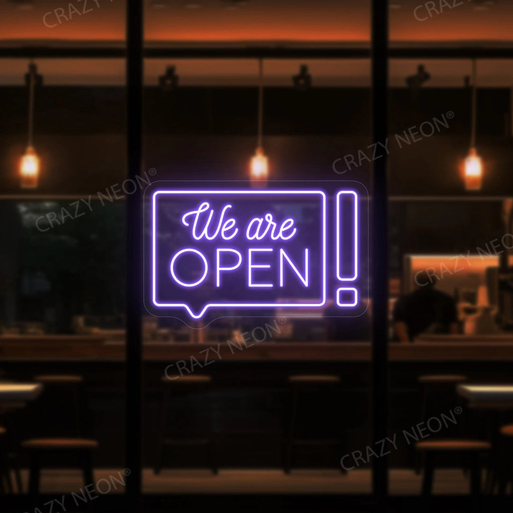 We Are Open chat box LED Neon Sign